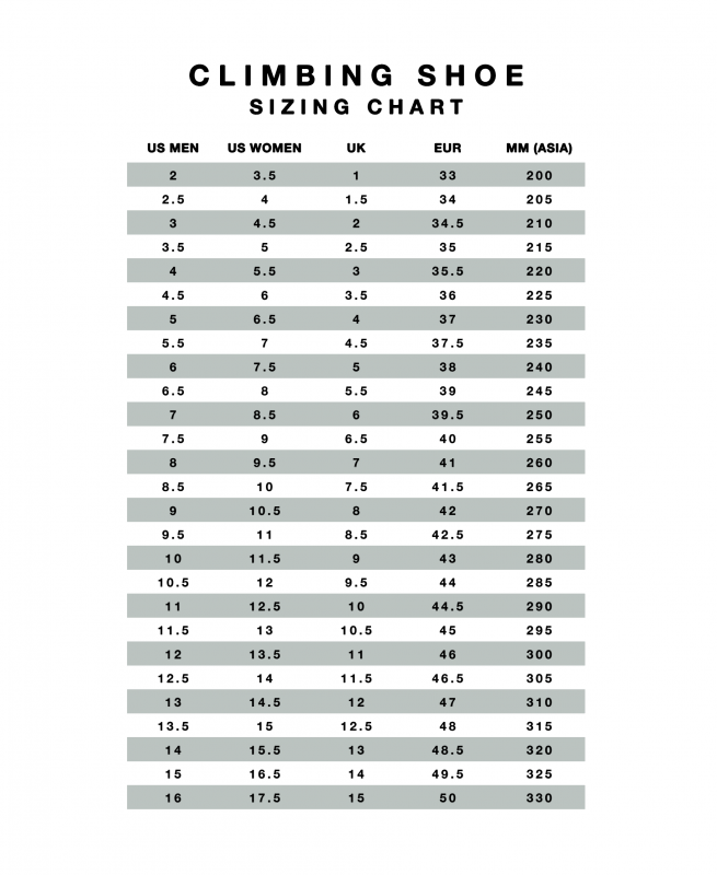 Size Charts | Evolv® Europe